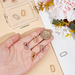 10Pcs 2 Colors Brass Spring Gate Rings&nbsp;KK-BBC0014-13