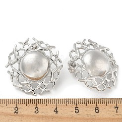 304 Stainless Steel Flat Round Stud Earrings for Women&nbsp;EJEW-M089-05P