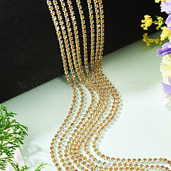 5 Yards Alloy Glass Rhinestone Cup Chains&nbsp;AJEW-TA0002-49C