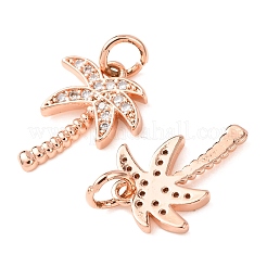 Brass Micro Pave Cubic Zirconia Pendants&nbsp;ZIRC-K070-38RG