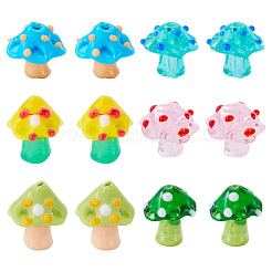 12Pcs 6 Colors Handmade Bumpy Lampwork Beads&nbsp;LAMP-TA0002-55