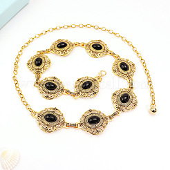 Bohemian Style Alloy Resin Flower Link Waist Belly Chains for Women&nbsp;FS-WGFCF74-02