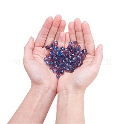 Two Tone Transparent Spray Painted Acrylic Bead&nbsp;X-ACRP-T005-26C