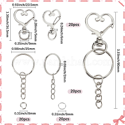 DIY Keychain Findings Kits&nbsp;DIY-SP0006-96P