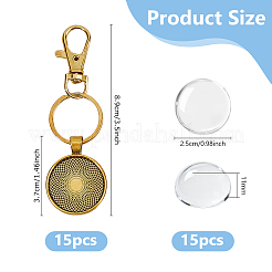 Flat Round Alloy Keychains&nbsp;KEYC-DC00052