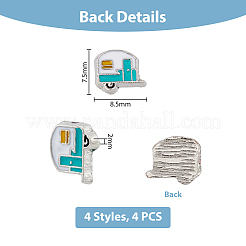 Alloy Enamel Cabochons&nbsp;ENAM-DC0001-31