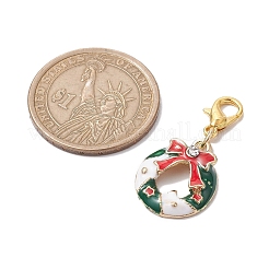 12Pcs 12 Styles Christmas Alloy Enamel Pandant Decorations&nbsp;HJEW-JM01949