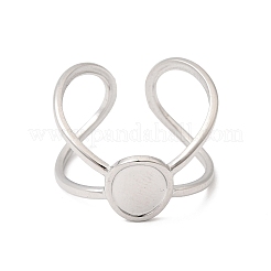 304 Stainless Steel Ring Components&nbsp;LS-RJEW-P188-01A-P