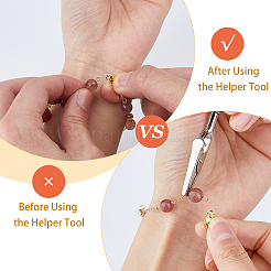 2Pcs 2 Styles Iron Bracelet Tool Jewelry Helper Alligator Clip&nbsp;AJEW-DC0001-55