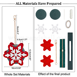 DIY Christmas Mini Snowflake Purse Making Finding Kit&nbsp;DIY-WH0410-90A