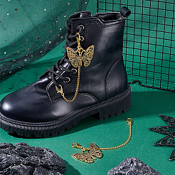 2Pcs Butterfly Iron Boot Strap Chains&nbsp;HJEW-PH02055