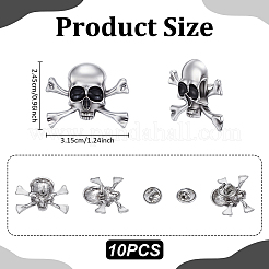 10Pcs Halloween Alloy Lapel Pin Backs for Backpack Clothes&nbsp;JEWB-UN0002-69B