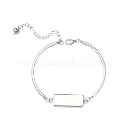 304 Stainless Steel BraceletS&nbsp;STAS-WH0035-13