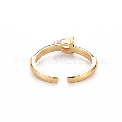 Brass Enamel Cuff Rings&nbsp;RJEW-T016-27B-NF