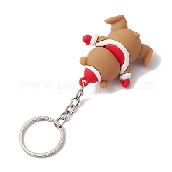 Christmas Theme PVC Plastic Pendant Keychains&nbsp;KEYC-JKC00935-02