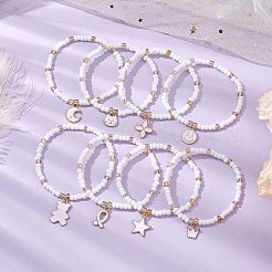 10Pcs 10 Styles Glass Seed Beads Stretch Bracelet Sets&nbsp;BJEW-MZ00095