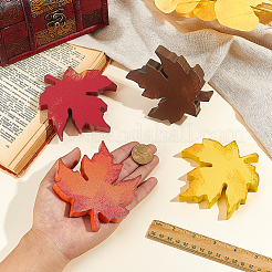 4Pcs MDF Wooden Maple Leaf Display Decorations&nbsp;WOOD-WH0316-037