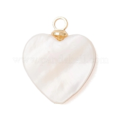 3Pcs 3 Sizes Natural Freshwater Shell Heart Charms&nbsp;PALLOY-JF05096