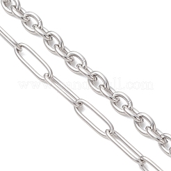 304 Stainless Steel Paperclip Chain Cable Chain Lariat Y Necklaces&nbsp;NJEW-JN05785