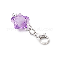 Transparent Acrylic & Electroplate Non-magnetic Synthetic Hematite Pendants Decorations&nbsp;HJEW-JM03601