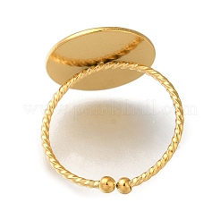 Flat Round 304 Stainless Steel Open Cuff Ring for Women&nbsp;RJEW-F161-02G-05