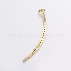 Brass Micro Pave Cubic Zirconia Pendants&nbsp;ZIRC-G125-48G