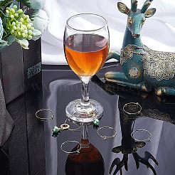 316 Stainless Steel Wine Glass Charms Rings&nbsp;STAS-UN0015-83A