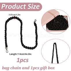 1Pc Rhinestone Braided Bag Straps with Iron Clasps&nbsp;PURS-DR0001-02A