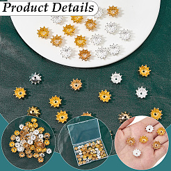 90Pcs 3 Colors Zinc Alloy Bead Caps&nbsp;FIND-SC0022-67