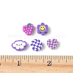 50Pcs 5 Styles Handmade Polymer Clay Beads&nbsp;CLAY-FP0001-18