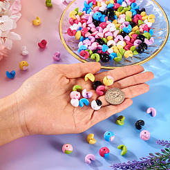 160Pcs 8 Colors Transparent Acrylic Beads&nbsp;OACR-TA0002-58