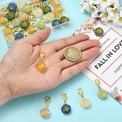 30Pcs 6 Styles Glass Pendant Decorations&nbsp;HJEW-YW00376