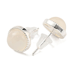 Natural Agate Stud Earrings&nbsp;EJEW-M252-02P-02