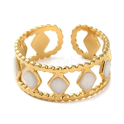 304 Stainless Steel Enamel Cuff Rings&nbsp;RJEW-M171-07G