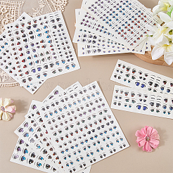 12Pcs 6 Styles Paper Picture Stickers&nbsp;DIY-ME0003-06