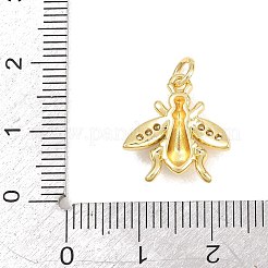 Brass Micro Pave Clear Cubic Zirconia Pendants&nbsp;KK-F938-23B-G
