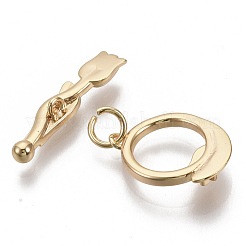 Brass Toggle Clasps&nbsp;KK-S354-216-NF