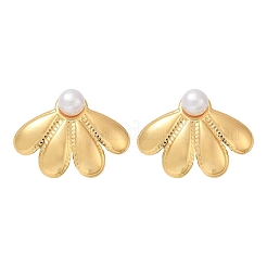 304 Stainless Steel ABS Plastic Pearl Stud Earrings&nbsp;LS-STAS-D368-01D-G