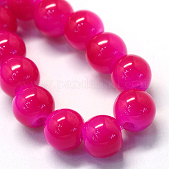 Baking Paint Imitation Jade Glass Round Bead Strands&nbsp;X-DGLA-Q021-4mm-04