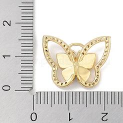 Rack Plating Brass Micro Pave Clear Cubic Zirconia Pendants&nbsp;KK-A224-13G-04