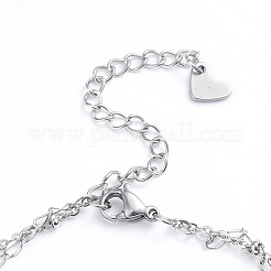 Tarnish Resistant 304 Stainless Steel 2-strand Chain Bracelets&nbsp;BJEW-L673-017-P