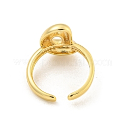 Brass Letter Open Cuff Rings for Women&nbsp;RJEW-G313-01D-G