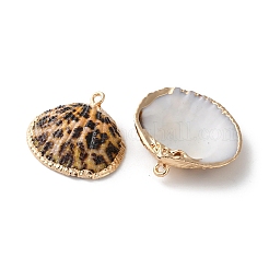 Natural Sea Shell Pendants&nbsp;SSHEL-B002-02G-01