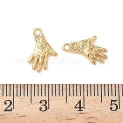 Brass Micro Pave Clear Cubic Zirconia Charms&nbsp;KK-B160-28G