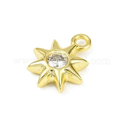 Brass Pave Clear Cubic Zirconia Pendants&nbsp;LS-KK-L238-12G