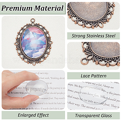 DIY Blank Oval Pendant Making Kit&nbsp;DIY-PH0020-80