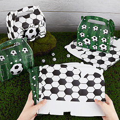12Pcs 4 Styles Rectangle Football Print Paper Storage Candy Boxes&nbsp;CON-WH0095-58