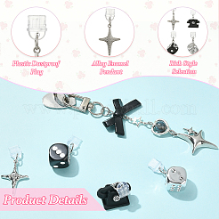 5Pcs PVC Mobile Dustproof Plugs & Iron Cell Phone Holder Stand&nbsp;HJEW-SW00370