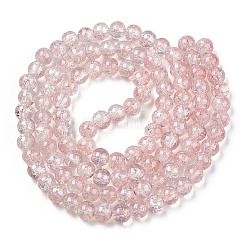 Transparent Crackle Baking Paint Glass Beads Strands&nbsp;X2-DGLA-T003-01A-13