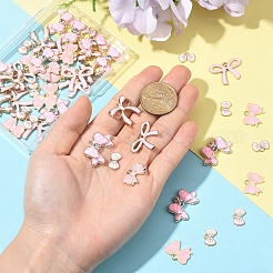 50Pcs 5 Styles Alloy Enamel Pendants&nbsp;ENAM-YW0005-77
